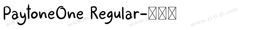 PaytoneOne Regular字体转换